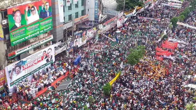 বিএনপির সমাবেশের দৃশ্য