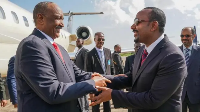 Pirezidaantii Sudaan Abdel Fattaa Alburahaanii fi MM Itoophiyaa Dr Abiy Ahimed