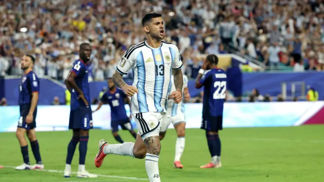كريستيان روميرو يحرز هدفاً للأرجنتين بتمريرة حاسمة من ليونيل ميسي