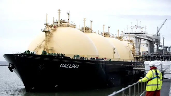 El buque tanque Gallina, operado por Shell, atracó el fin de semana en el sur de Inglaterra con gas del proyecto Camisea en la Amazonía peruana.