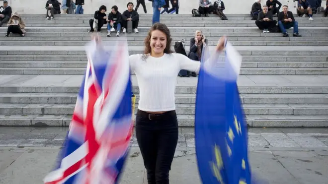 'Ngày Công dân' ở London hồi 2017 vận động cho quy chế ổn định của cả công dân EU tại Anh và công dân Anh ở các nước EU sau Brexit