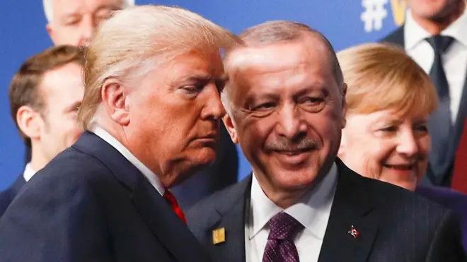 Erdoğan Trump beraber gülüyorlar