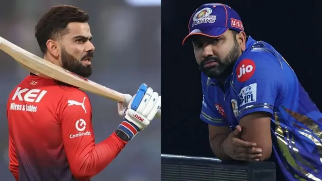 விராட் கோலி மற்றும் ரோஹித் சர்மா ஆகியோர் தத்தமது போட்டிகளில் சதங்கள் அடித்தனர் (கோப்புப் படம்).