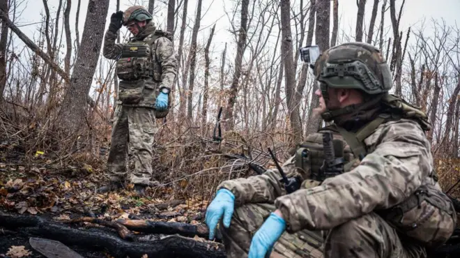 यूक्रेन की सेना के सैनिक