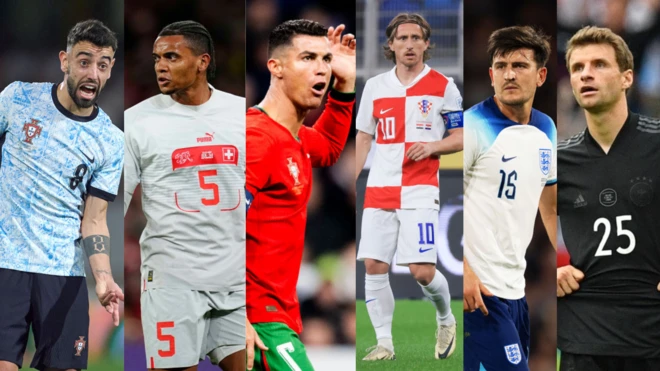 Bruno Fernades, Akanji, Ronaldo, Modric, Maguire and Thomas Muller dey squad list