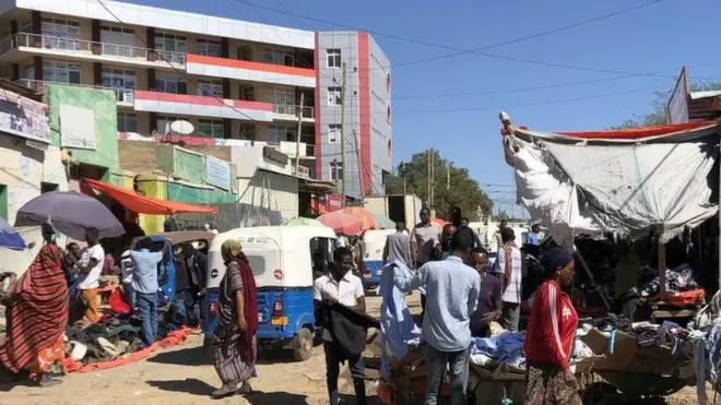 نزل مئات الأشخاص إلى شوارع بلدة جيغجيغا، عاصمة إقليم الصومال، احتجاجا على مقتل مئات المدنيين بواسطة عناصر مليشيات من منطقة عفار (صورة أرشيفية)