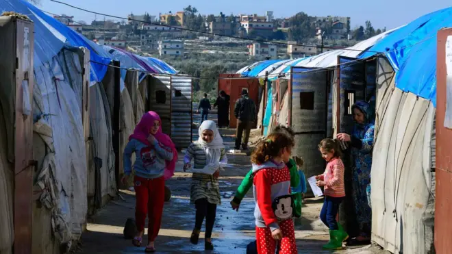 لاجئون سوريون في لبنان