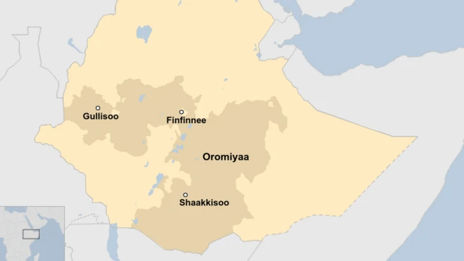 Kaartaa Finfinnee. Gullisoo, Shaakkisoo agarsiisu