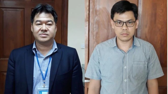 Ông Nguyễn Hoài Giang (trái) và ông Phạm Xuân Quang (phải).