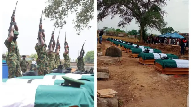 Pictures from the burial site