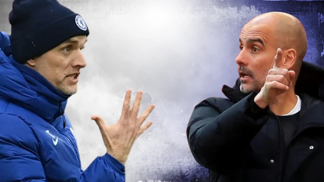 Chelsea boss Thomas Tuchel and Manchester City manager Pep Guardiola