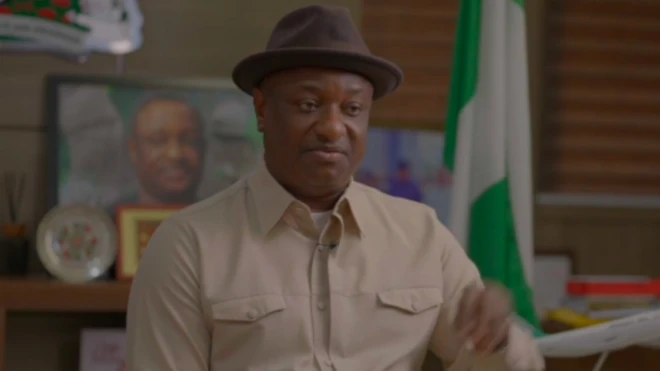 Foto of Festus Keyamo, Nigeria Minister of Aviation and Aerospace Development.