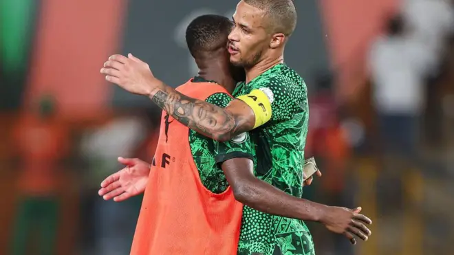 William Troost-Ekong celebrate Super Eagles victory