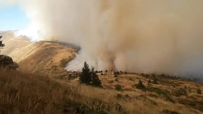 Veliki šumski požar izbio je sa bugarske strane i prešao na našu u nedelju