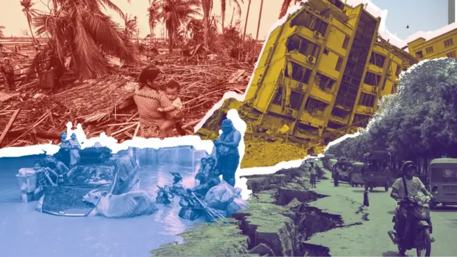 မိုခါမုန်တိုင်းဒဏ်သင့် စစ်တွေက ရိုဟင်ဂျာတစ်ဦး၊ မတ်လ ၂၈ ရက် ငလျင်ကြောင့် ပျက်စီးတဲ့ မန္တလေးက ငလျင်သင့် တိမ်းစောင်းအဆောက်အဦ၊ 