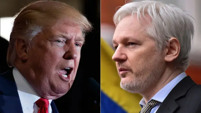 Ông Donald Trumg ủng hộ ý kiến của ông Julian Assange rằng Nga không phải là nguồn cung cấp thông tin cho trang Wikileaks