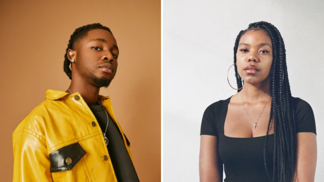 Le Nigérian Omah Lay (à gauche) et la Sud-Africaine Elaine (à droite) devraient faire plus d'impression en 2021