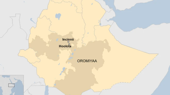 Incinniin magaalaa guddoo Aanaa Ada'aa Bargaati