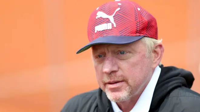 Boris Becker during a tennis tournament in Germany earlier this year. He won over $25 million in prize money on his playing days