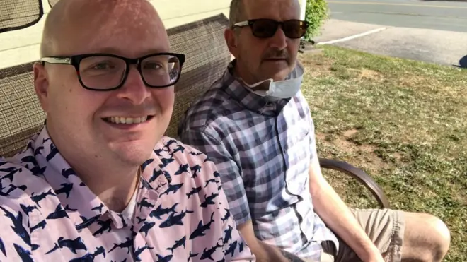 Roger Ellis (R) began exhibiting symptoms of the illness in 2019, says Steve Ellis (L)