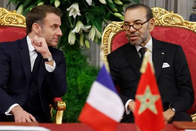 France’s President Macron visits the King of Morocco