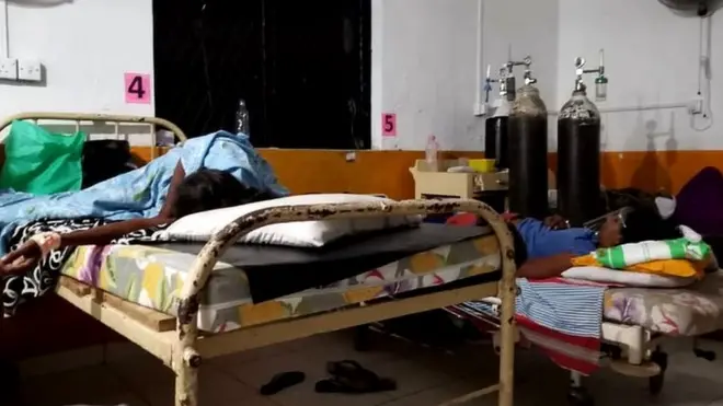 රෝහල්ගතකර සිටින කෝවිඩ් රෝගීන්