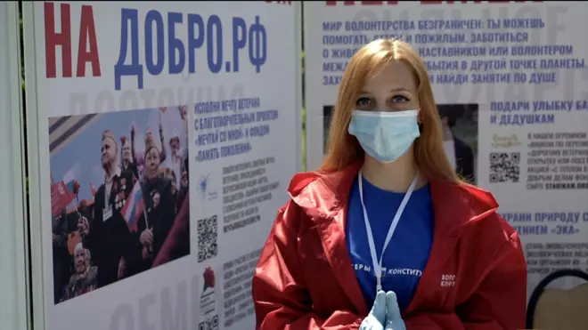 Štand za promociju ustavnih promena u Rusiji