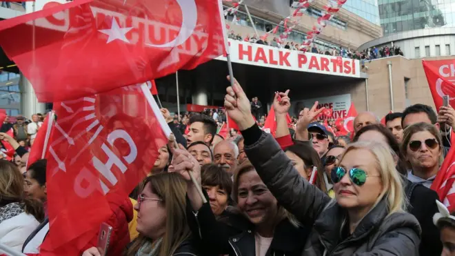 Suasana kampanye partai oposisi CHP di Istanbul.