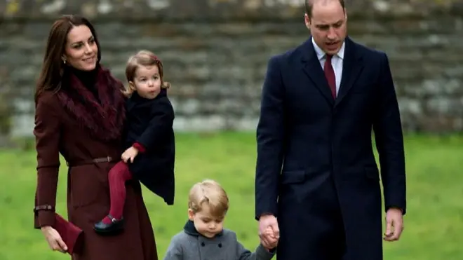 Герцог и герцогиня Кембриджские со своими детьми