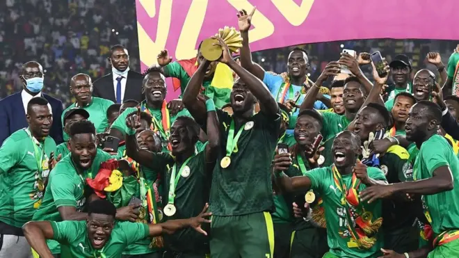 Senegal celebrate