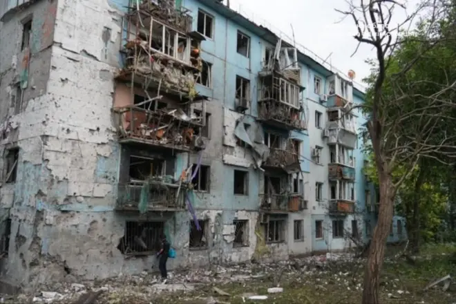 последствия российской атаки в Запорожье