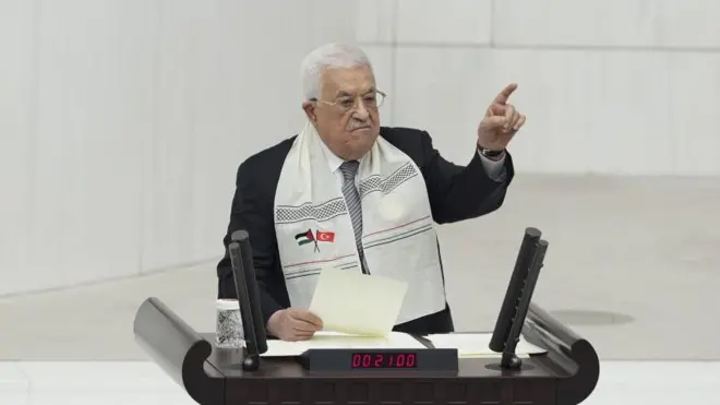Abbas TBMM Genel Kurulu'na 46 dakikalık bir konuşmayla seslendi.