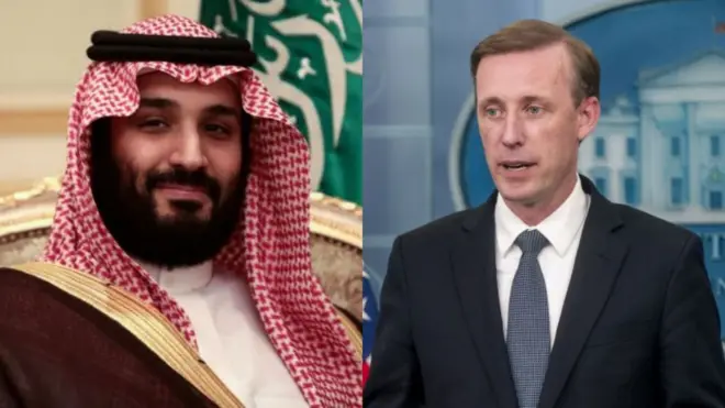 सऊदी अरब के क्राउन प्रिंस के साथ अमेरिकी एनएसए