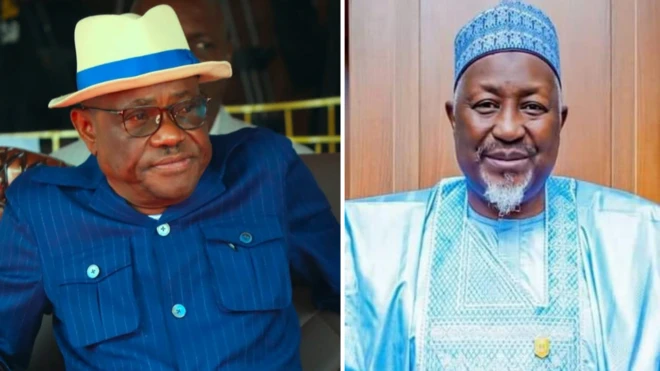 FCT minister Nyesom Wike and Minister of Defence Badaru Abubakar