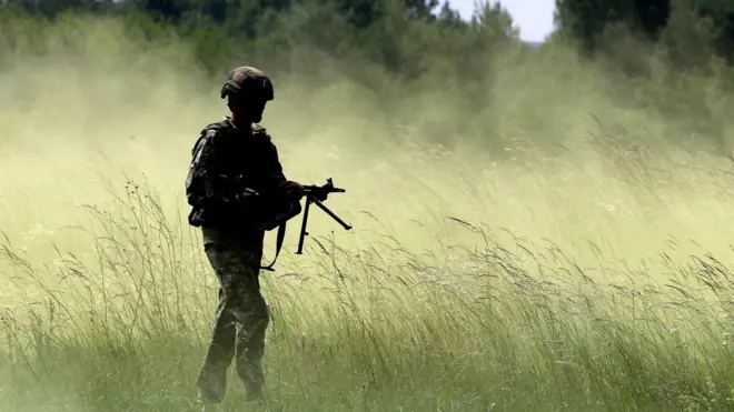 Військовий на полігоні