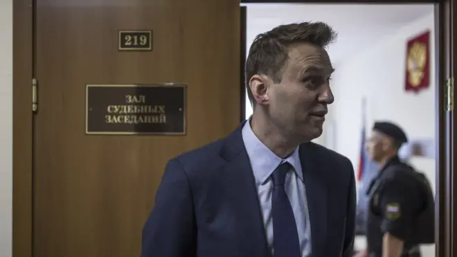 Алексей Навальный на суде по иску Алишера Усманова