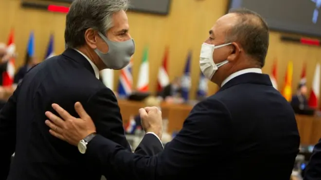 ABŞ Dövlət Katibi Anthony Blinken və Türkiyə Xarici İşlər Naziri Mevlüt Çavuşoğlu