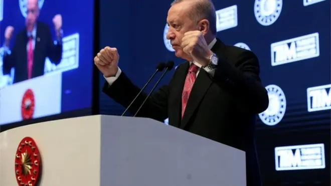 President Erdogan told business leaders on Monday Turkey was reaping the rewards of his policies.