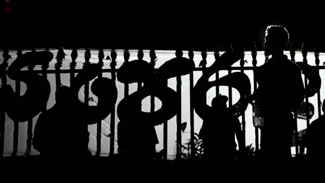 Protesters take part in an anti-government demonstration near the president's office in Colombo on May 2, 2022, demanding President Gotabaya Rajapaksas resignation over the country's crippling economic crisis.