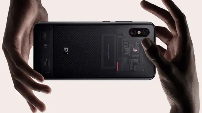 Xiaomi Mi 8 Pro is distinguished by its transparent shell