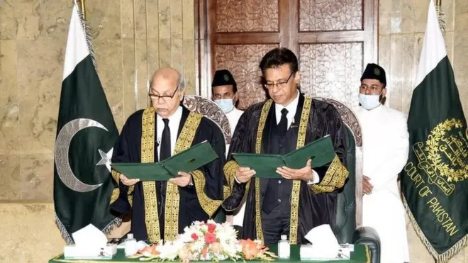 سندھ ہائی کورٹ کے جج جسٹس محمد علی مظہر کی سپریم کورٹ کے جج کی حیثیت سے حلف برداری