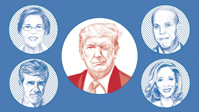 特朗普与民主党总统参选人
