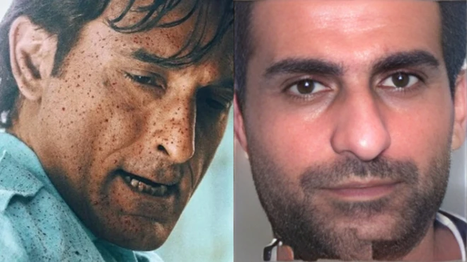 फ़िल्म 'धुरंधर' में अक्षय खन्ना ने रहमान डकैत (दाएं) का किरदार निभाया है