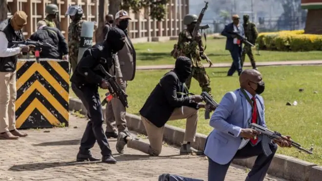 Armed security pipo for Kenya protest