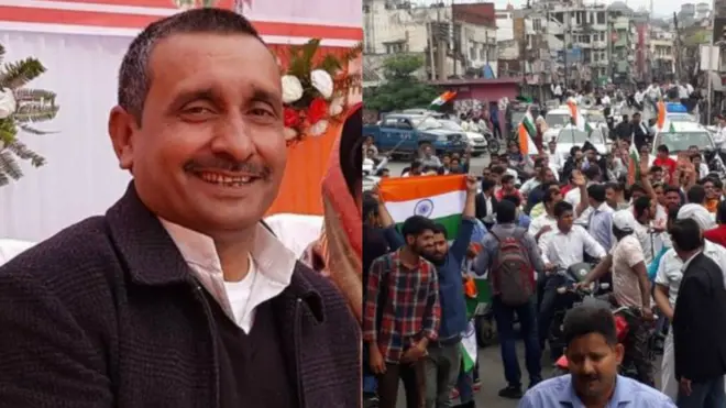 उन्नाव में विधायक अभियुक्त बनाए गए हैं, वहीं कठुआ में अभियुक्तों के समर्थन में रैली निकाली गई