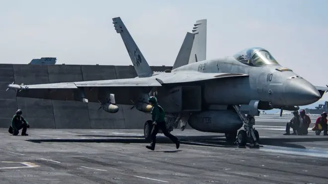 Một chiếc F/A-18E Super Hornet, cùng loại với chiến đấu cơ bắn hạ SU-22 của quân đội Syria