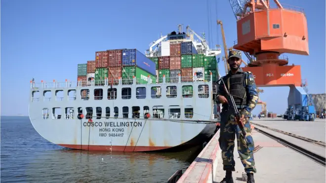 Puerto de Gwadar bajo custodia.