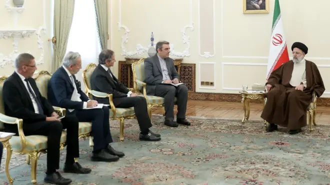 الرئيس الإيراني في لقاء مع وفد الوكالة الدولية للطاقة الذرية