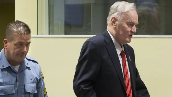 المحكمة طردت ملاديتش من الجلسة بعدما صرخ في وجه القضاة أثناء إصدار الحكم