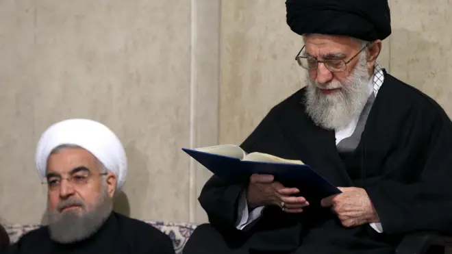 آیت‌الله خامنه‌ای و حسن روحانی